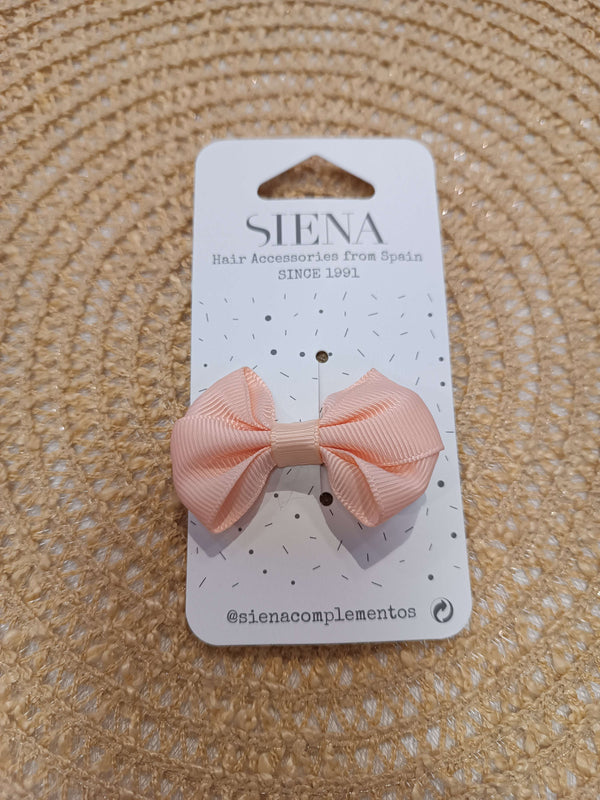 SIENA PINZA CON DOPPIO FIOCCO GROS GRAIN SALMONE