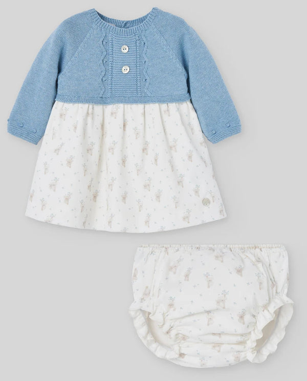 PAZ RODRIGUEZ ABITO IN COTONE,CASHMERE E VELLUTO A COSTINE+CULOTTE KOALA