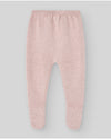 PAZ RODRIGUEZ COMPLETO COTONE/CASHMERE COLLO PIZZO ROSA CIPRIA
