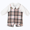 CALAMARO SALOPETTE TARTAN BEIGE +CAMICIA BIANCA