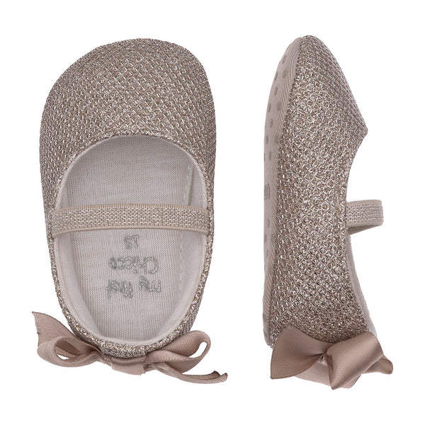CHICCO SCARPINA CULLA BEBE'/BALLERINA OCET PLATINUM GLITTER