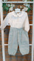 PAZ RODRIGUEZ COMPLETO CAMICIA+PANTALONE VELLUTO VERDE SALVIA