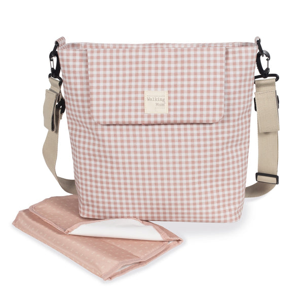 WALKING MUM Borsa Fasciatoio I Love Vichy Rosa (IV)