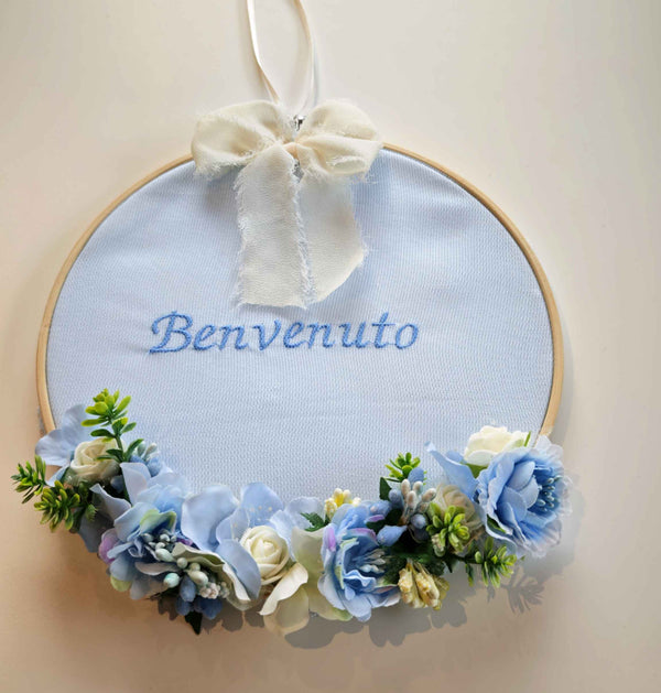 FUORIPORTA ARTIGIANALE CON SCRITTA "BENVENUTO"
