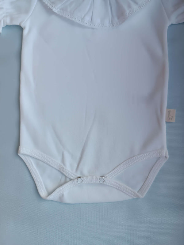 BABYGI BODY COLLO VOLANT BIANCO