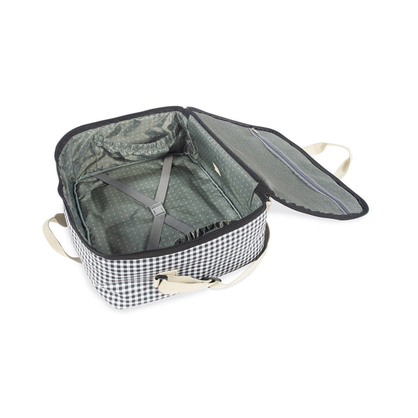 WALKING MUM Valigia I Love Vichy Nero (IV)