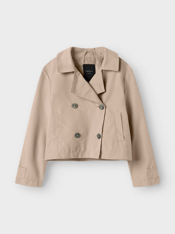 NAME IT TRENCH CORTO SAVANNAH TAN