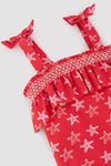 YSABEL MORA COSTUME Costume da bagno da bambina con volant stampato a stelle marine 95141