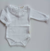 BABYGI BODY CON COLLETTO MACRAMè BIANCO