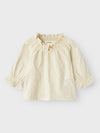 LIL ATELIER CAMICIA TRAFORATA CON COLLO ARRICCIATO
