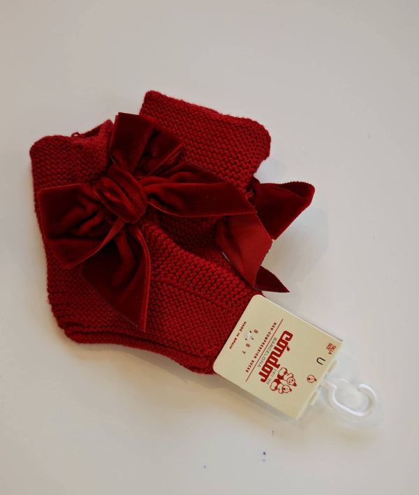 CONDOR BABBUCCIA CON FIOCCO VELLUTO 2936/4 COL 578 RED VELVET