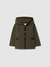 LARANJINHA Cappotto con cappuccio e dettagli in velluto a coste VERDE I6720F65