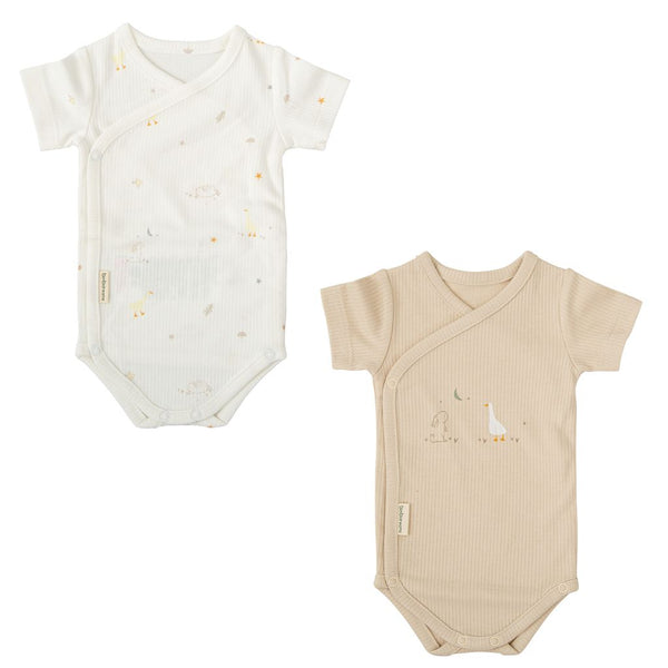 BIMBIDREAMS SET 2PZ BODY MANICA CORTA 50%BAMBù50%COTONE 0-1 MESE BC2553310 FOREST
