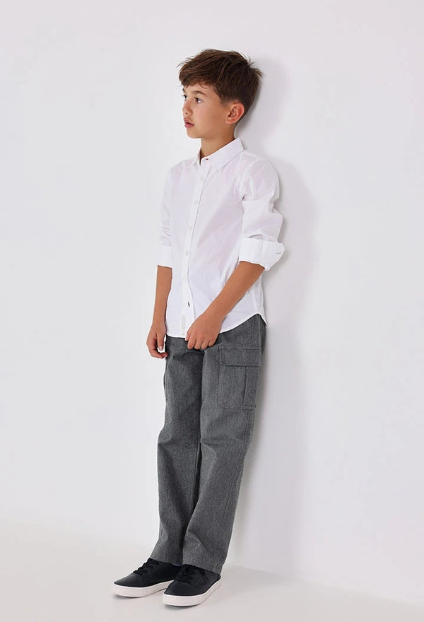 BOBOLI PANTALONE GRIGIO CON TASCONI LATERALI 502063