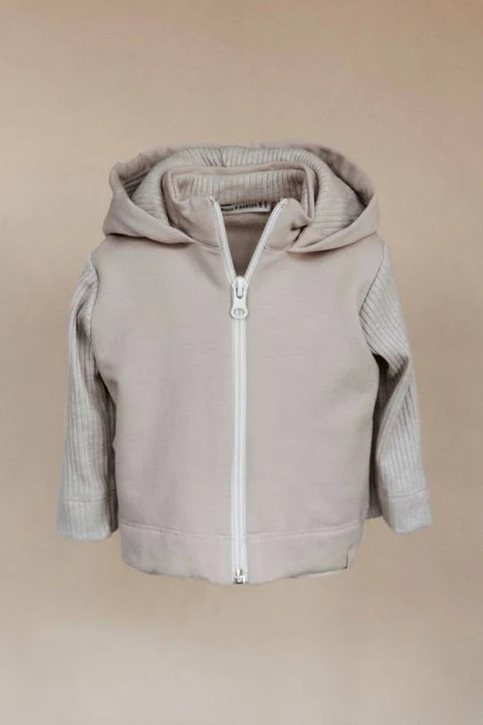 BAMBOOM CARDIGAN CON CAPPUCCIO SAND