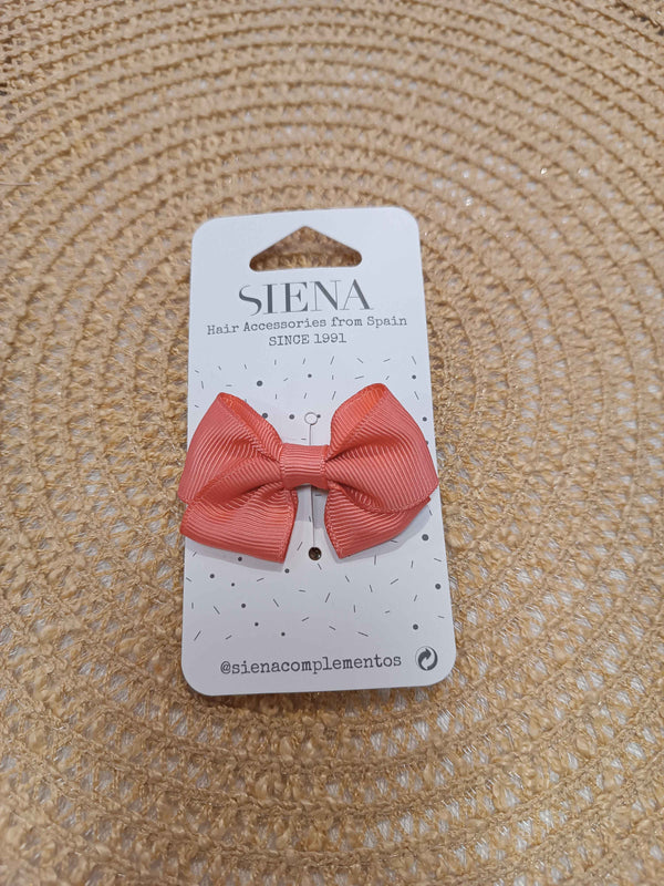 SIENA PINZA CON DOPPIO FIOCCO GROS GRAIN CORALLO