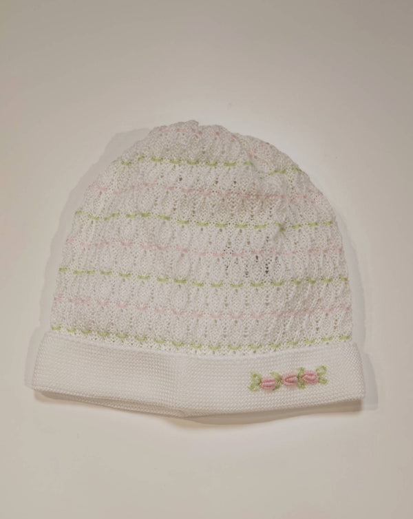 MARLù EK1371 CAPPELLO FILO BIANCO/ROSA PESCO/LIME