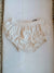 LIL ATELIER COSTUME CULOTTE PANNA CON RICAMO E ROUCHES