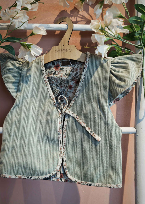 CALAMARO GILET REVERSIBILE SPIGATO E FIORI 14022