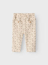 LIL ATELIER PANTALONE FANTASIA FIORI BEIGE