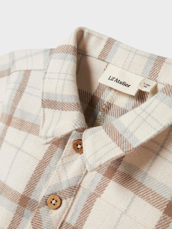 LIL ATELIER CAMICIA A QUADRI TURTLEDOVE