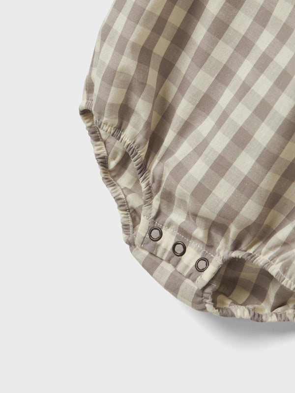 LIL ATELIER PAGLIACCETTO CAMICIA VICHY GRIGIO