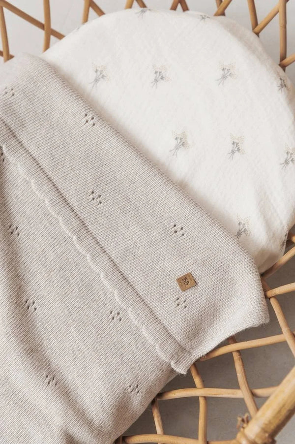 BAMBOOM COPERTA A MAGLIA INVERNALE LANA E CASHMERE CAMMELLO
