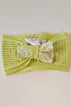 PECESA FASCIA TRAFORATA CON FIOCCO FANTASIA FILO COTONE 100% PISTACCHIO