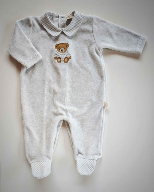 BABYGI TUTINA CINIGLIA GRIGIO PERLA COLLO TONDO E ORSETTO