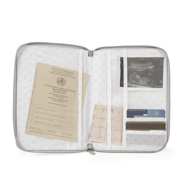 PASITO A PASITO PORTADOCUMENTI LITTLE BLOOM VICHY GREY