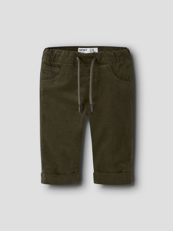 NAME IT PANTALONE VELLUTO OLIVE NIGHT