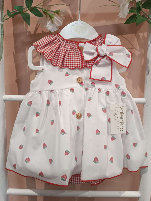 VALENTINA BEBES ABITO CON FRAGOLE CON CULOTTE