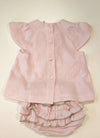 MARLù EK1817 BLUSA+CULOTTE LINO 100% VANIGLIA ROSA PESCO VERDE OLIVA