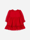 PATACHOU ABITO ROSSO CON FIOCCHETTO VELLUTO PAP/VET4133293