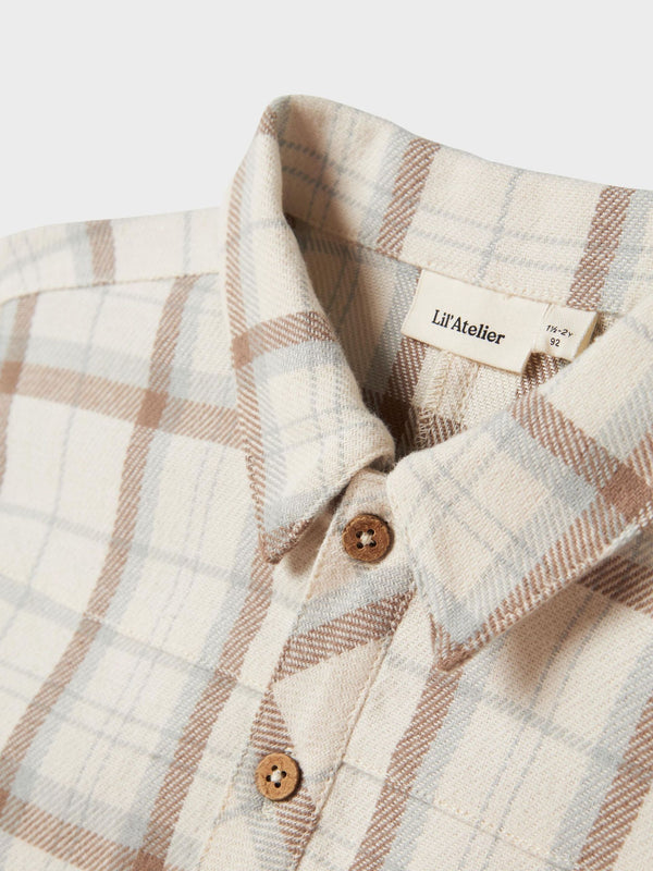 LIL ATELIER CAMICIA A QUADRI TURTLEDOVE