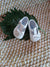 Scarpina ballerina in pelle bianca con fiocco