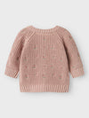 LIL ATELIER CARDIGAN ROSE RICAMATO