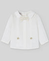 PAZ RODRIGUEZ COMPLETO CAMICIA+PANTALONE VELLUTO BEIGE