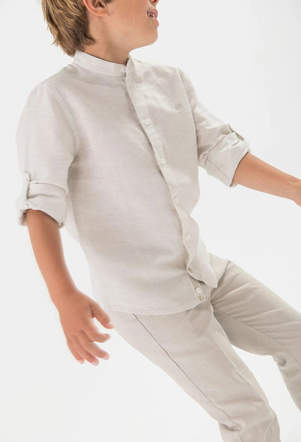 BOBOLI CAMICIA LINO BIANCA