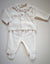 BABYGI COMPLETO DUE PEZZI CINIGLIA PANNA CON COLLETTO COUNTRY
