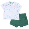 CHICCO COMPLETO MAGLIETTA E PANTALONI CORTI PESCIOLINI