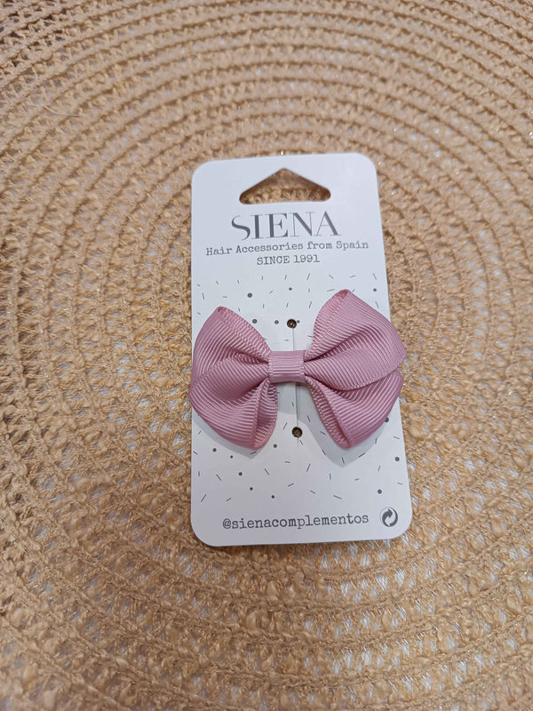 SIENA PINZA CON DOPPIO FIOCCO GROS GRAIN ROSA ANTICO