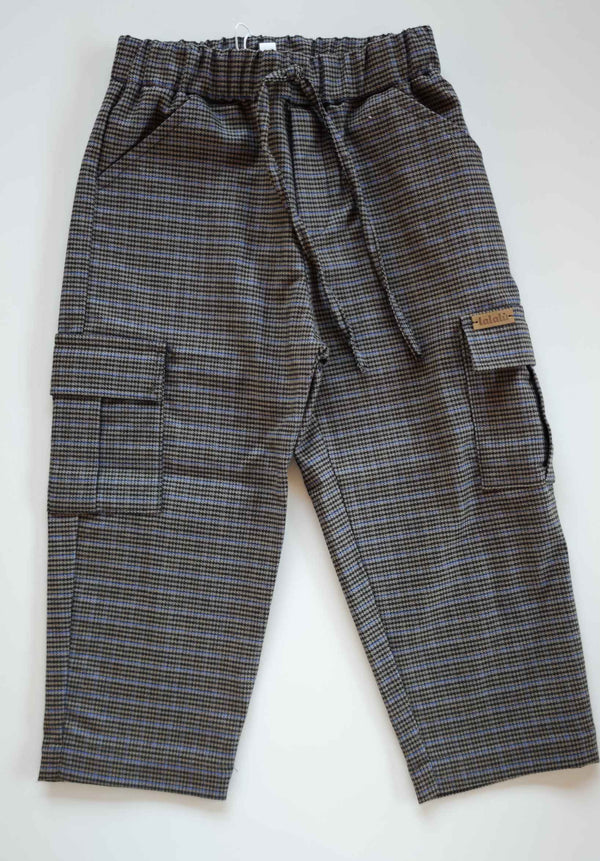 LALALU' PANTALONE PIED DE POULE BLUETTE