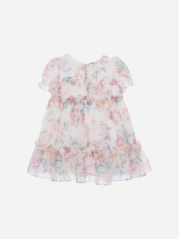 PATACHOU ABITO MULTICOLORE IN CHIFFON CON STAMPA FLOREALE