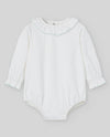 PAZ RODRIGUEZ BODY "ESENCIAL" LATTE CON COLLETTO VOLANT BIA/VERDE