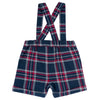 CHICCO PANTALONE BERMUDA TARTAN CON BRETELLE