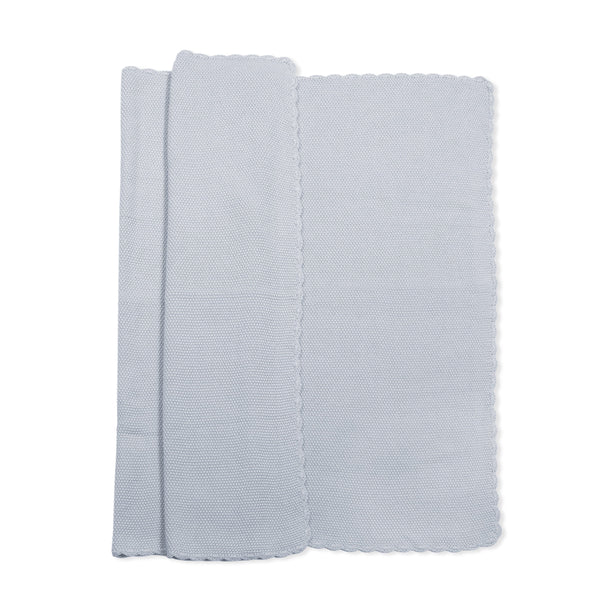 PASITO A PASITO COPERTA PER NEONATI IN TRICOT BLU