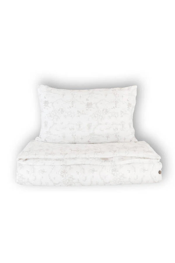 BAMBOOM COPRIPIUMINO LETTINO CON FEDERA OYSTER GREY