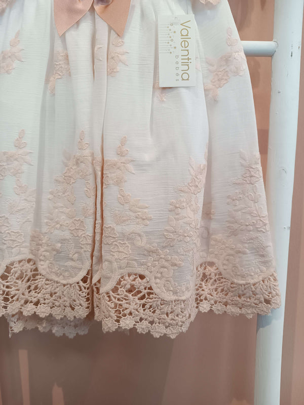 VALENTINA BEBES ABITO MARGOT ROSA CIPRIA + CULOTTE