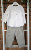 BARCELLINO COMPLETO PANTALONE +CAMICIA 100% LINO 131503